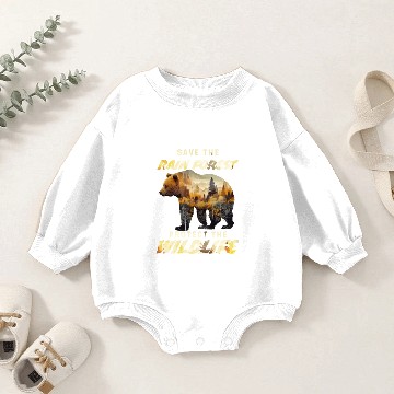 Discover Save the Rain Forest Protect Wildlife Care Baby Romper Sweatshirts