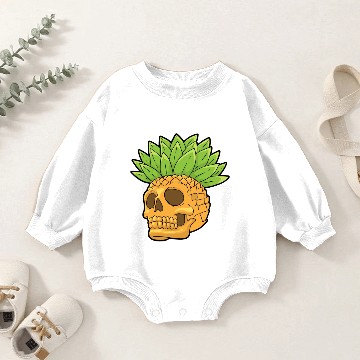 Discover Pineapple Skull Baby Romper Sweatshirts