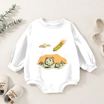 Discover Dinosaur Meteor Baby Romper Sweatshirts
