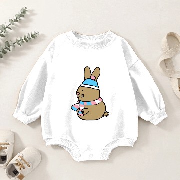 Discover Cute Easter Bunny and Transgender Pride Flag Hat Baby Romper Sweatshirts