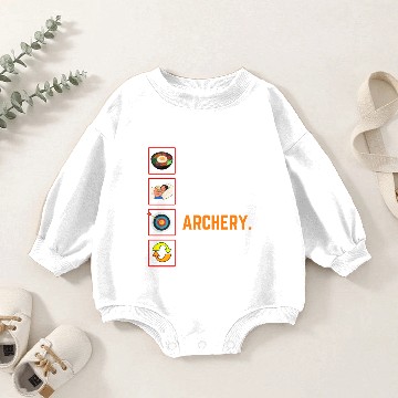 Discover Funny Eat Sleep archery Repeat Gift Baby Romper Sweatshirts
