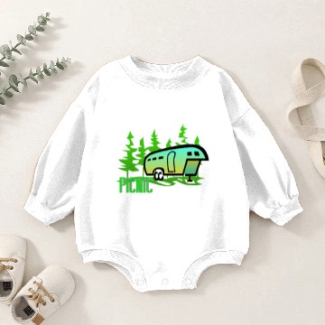 Discover picnic camp Baby Romper Sweatshirts