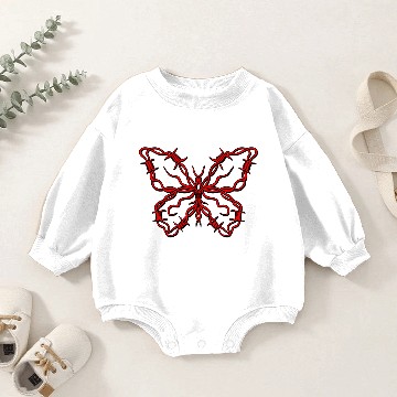 Discover Barbed Wire Butterfly Baby Romper Sweatshirts