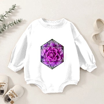 Discover flower pattern purple Baby Romper Sweatshirts