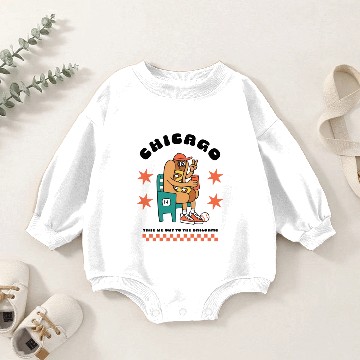 Discover Chicago Hot Dog mascot design Baby Romper Sweatshirts