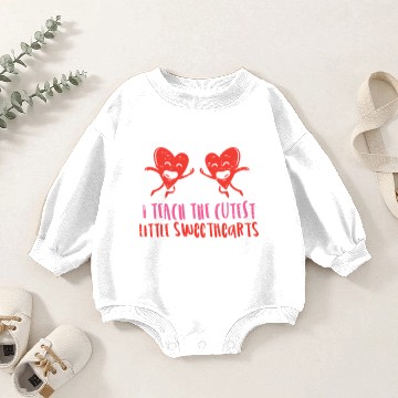 Discover I Teach The Cutest Little Sweethearts Teacher Day Baby Romper Sweatshirts