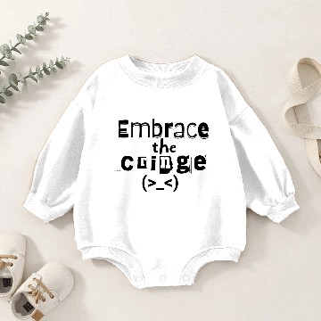Discover Embrace the Cringe Baby Romper Sweatshirts