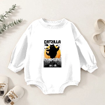 Discover Catzilla Baby Romper Sweatshirts