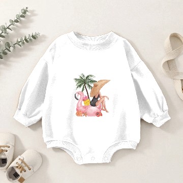 Discover Summer Patterns With Flamingos And Pineapples Baby Romper Sweatshirts