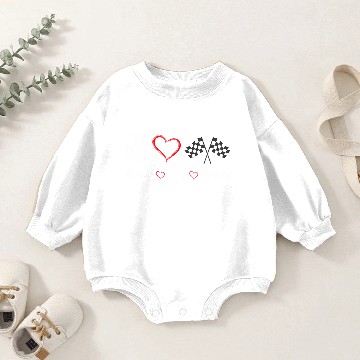 Discover Peace Love Racing Baby Romper Sweatshirts