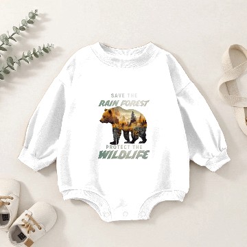 Discover Save the Rain Forest Protect Wildlife Care Baby Romper Sweatshirts