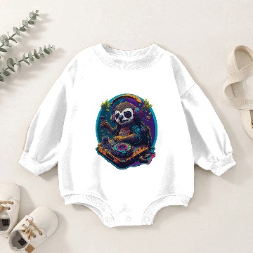 Discover DJ Sloth Baby Romper Sweatshirts