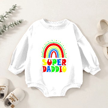 Discover Super Daddio Baby Romper Sweatshirts