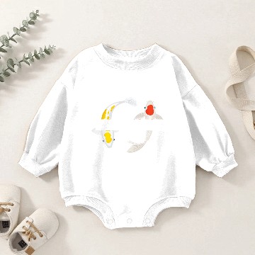 Discover Koi Balance Ying Yang Baby Romper Sweatshirts