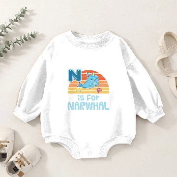 Discover N Is For Narwhal Baby Romper Sweatshirts