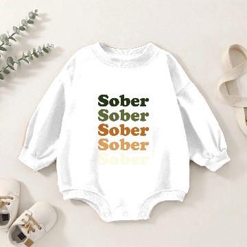 Discover Sober Repeat natural Baby Romper Sweatshirts