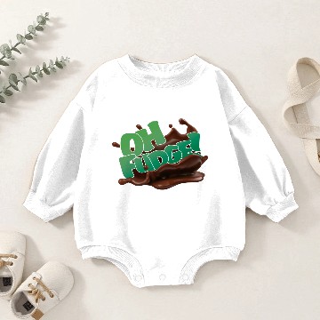 Discover Oh Fudge retro Baby Romper Sweatshirts