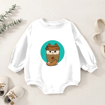 Discover Coffee Cat Baby Romper Sweatshirts