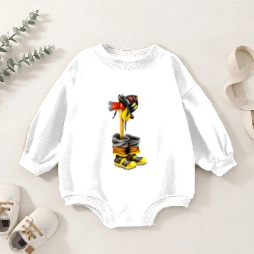 Discover Honor The Fallen Firefighter Baby Romper Sweatshirts