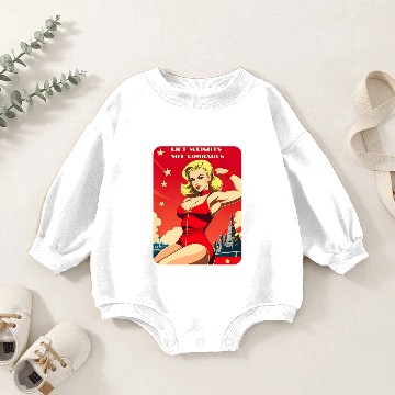 Discover Funny Retro Bodybuilding Soviet Communism Humor Baby Romper Sweatshirts