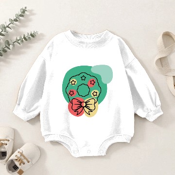 Discover Abstract Wreath Baby Romper Sweatshirts