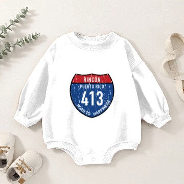 Discover Rincón Puerto Rico Road To Happiness 413 Baseball Jerseys Baby Romper Sweatshirts