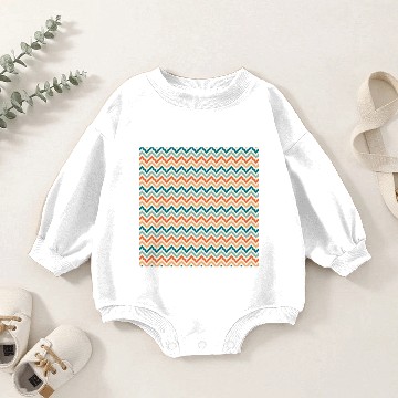 Discover Retro Chevron Pattern Baby Romper Sweatshirts