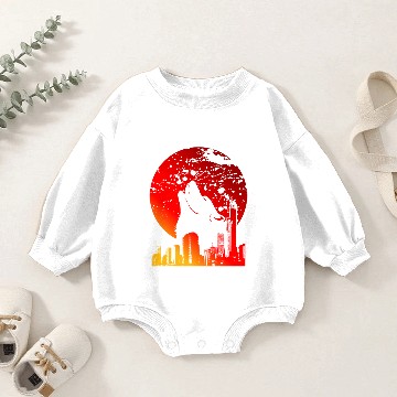 Discover Blood Moon | Red Moon | Twilight Lunar Eclipse Baby Romper Sweatshirts