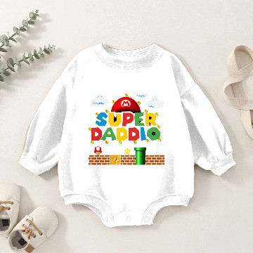 Discover Super Daddio Baby Romper Sweatshirts