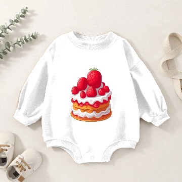 Discover Strawberry Shortcake Dessert Baby Romper Sweatshirts