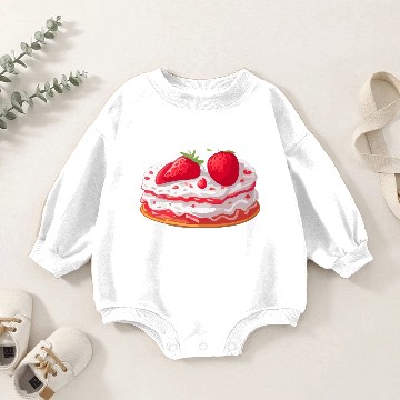 Discover Strawberry Shortcake Dessert Baby Romper Sweatshirts
