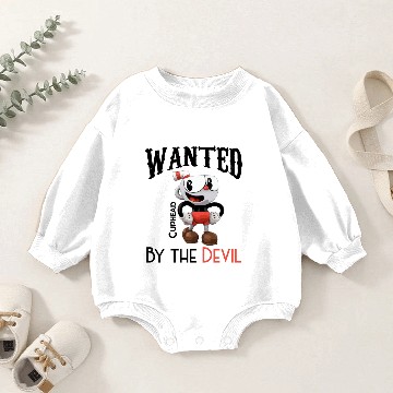Discover Cuphead Wanted Baby Romper Sweatshirts