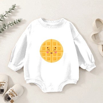 Discover Cute Waffle Doodle Baby Romper Sweatshirts