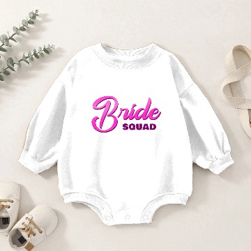 Discover Bride Squad Pink Baby Romper Sweatshirts