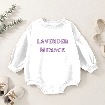 Discover Lavender Menace Text music retro Baby Romper Sweatshirts