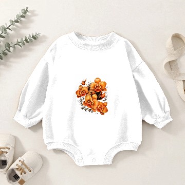 Discover Phalaenopsis Orange Orchid Moth Orchids Flower Baby Romper Sweatshirts