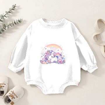 Discover Unicorn Unicorn Rainbow Unicorn Cloud Baby Romper Sweatshirts
