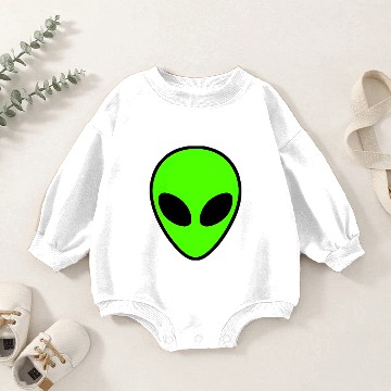 Discover Alien Head Pocket Patch Area 51 Baby Romper Sweatshirts