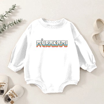 Discover Murakami Rainbow Shaped Typography Baby Romper Sweatshirts