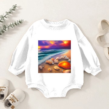 Discover Fantasy Beach Baby Romper Sweatshirts