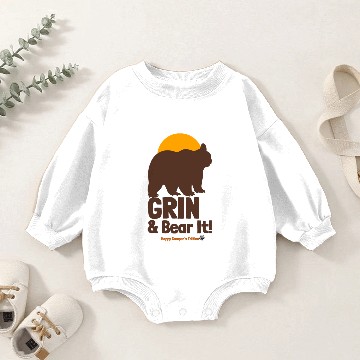 Discover GRIN & Bear It- Happy Camper Baby Romper Sweatshirts