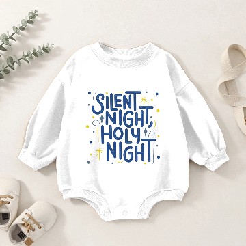 Discover Silent Night Holy Night tumblr Baby Romper Sweatshirts