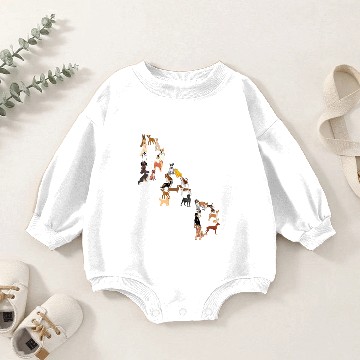 Discover Dog Dad -Many Breeds Baby Romper Sweatshirts