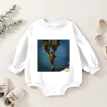 Discover A nice palm tree in the river photography Baby Romper Sweatshirts