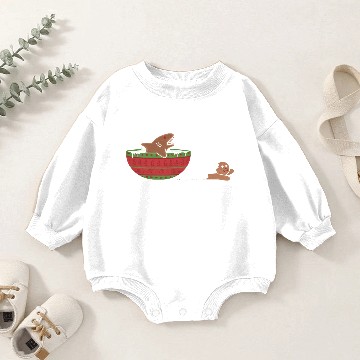Discover Gingerbread Jaws cute Baby Romper Sweatshirts