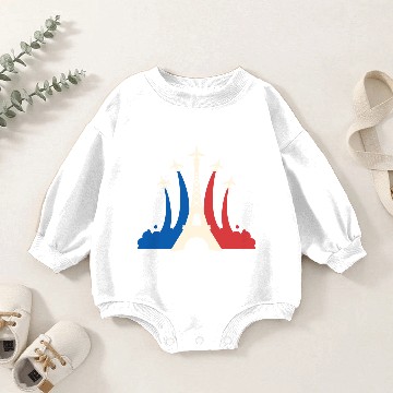 Discover Bastille Day Baby Romper Sweatshirts