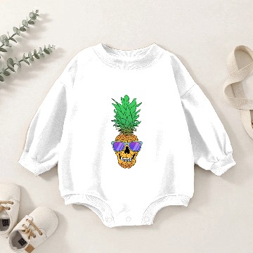 Discover Pineapple Skull Baby Romper Sweatshirts