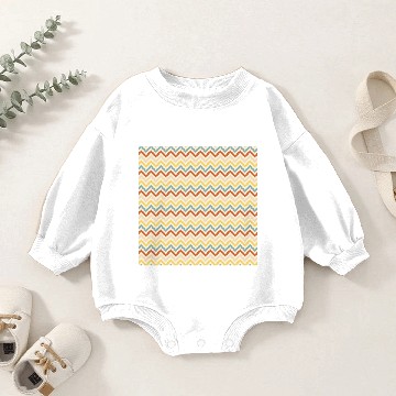 Discover Retro Colorful Chevron Pattern Baby Romper Sweatshirts