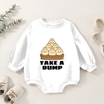 Discover Take A Dump Dumpling Pun Baby Romper Sweatshirts
