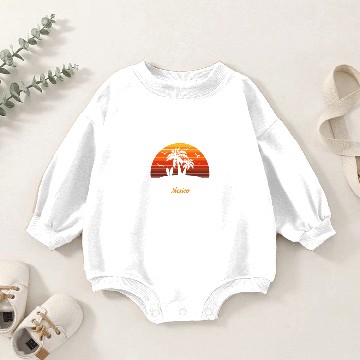 Discover Retro Cozumel Mexico Sunset Cool Vintage Vacation Baby Romper Sweatshirts
